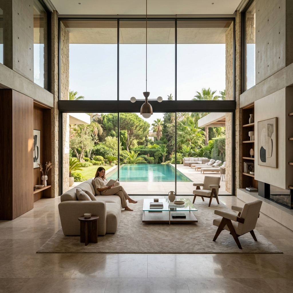 Premium living room with Glassify Home building window film